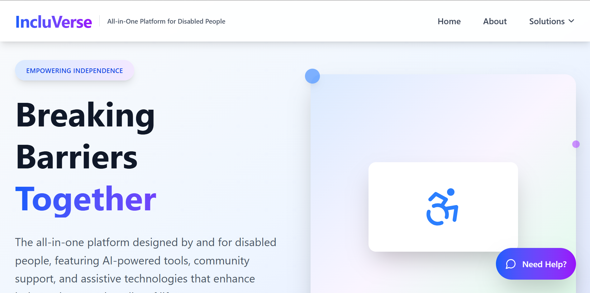 IncluVerse – Empowering Individuals